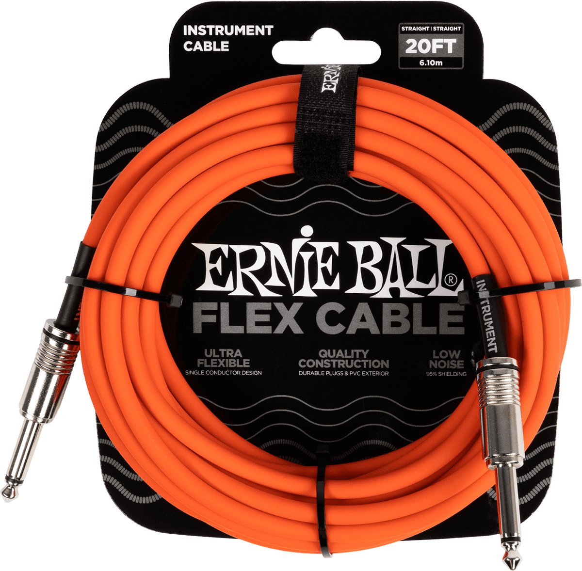 Ernie Ball 6421 Flex Cable 6 meter instrumentkabel oranje