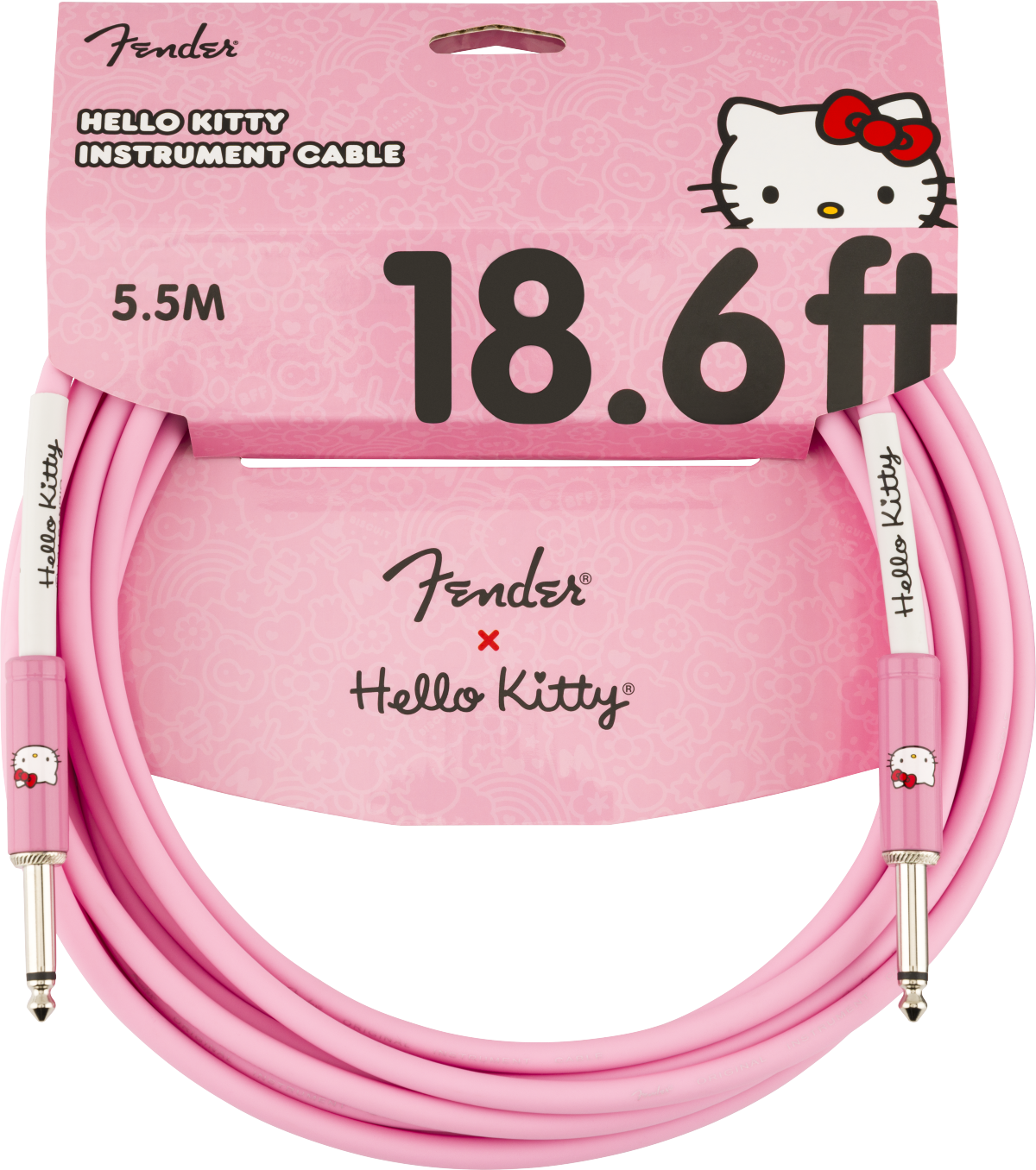 Fender Kabel Hello Kitty Pink, Jack-Jack, 5.5m