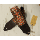 Holy Cow Straps 60's Brown Red Flower