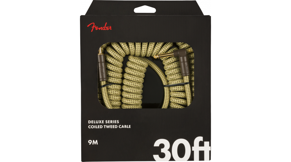 Fender Coil Cable Deluxe Tweed, Jack - Jack Haaks, 9m