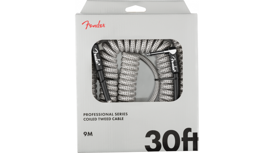 Fender Coil Cable Tweed Wit, Jack - Jack Haaks, 9 m