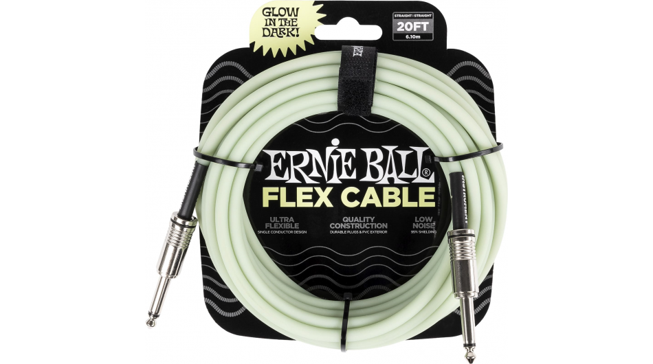 Ernie Ball 6437 Flex Cable 6 meter instrumentkabel Glow In The Dark 