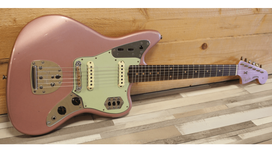 Fender Custom Shop 2024 Time Machine 1964 Jaguar Journeyman Relic, Faded Aged Burgundy Mist Metallic