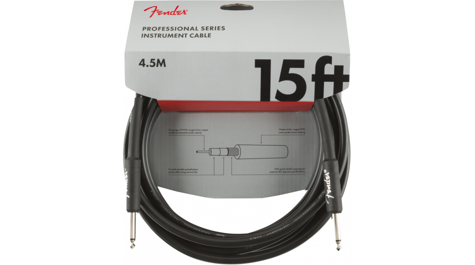 Fender Instrumentkabel Professional Series, Jack-Jack, 4.5m