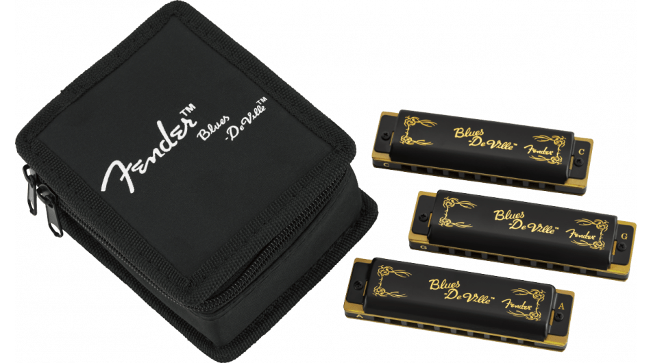 Fender Blues Deville Harmonica 3-pack met opbergetui