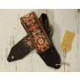 Holy Cow Straps 60's Brown Red Flower