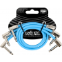 Ernie Ball EEB 6461 Flex patch cable 30 cm, Blauw 3-pack