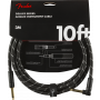 Fender Instrumentkabel Deluxe Black Tweed, Jack-Jack Haaks, 3m