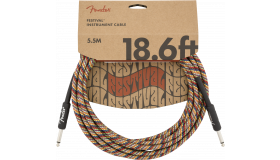 Fender Kabel Festival Rainbow, Jack-Jack, 5.5m