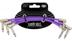 Ernie Ball EEB 6452 Flex patch cable 15 cm, Violet 3-pack