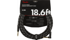 Fender Instrumentkabel Deluxe Black Tweed, Jack-Jack Haaks, 5.5m