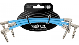 Ernie Ball EEB 6460 Flex patch cable 15 cm, Blauw 3-pack