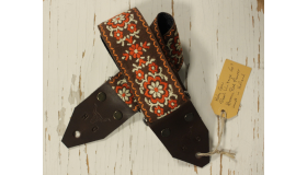 Holy Cow Straps 60's Brown Red Flower