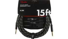 Fender Instrumentkabel Deluxe Black Tweed, Jack-Jack, 4.5m