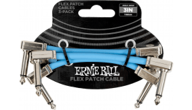 Ernie Ball EEB 6459 Flex patch cable 7.5 cm, Blauw 3-pack