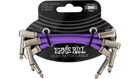 Ernie Ball EEB 6451 Flex patch cable 7.5 cm, Violet 3-pack