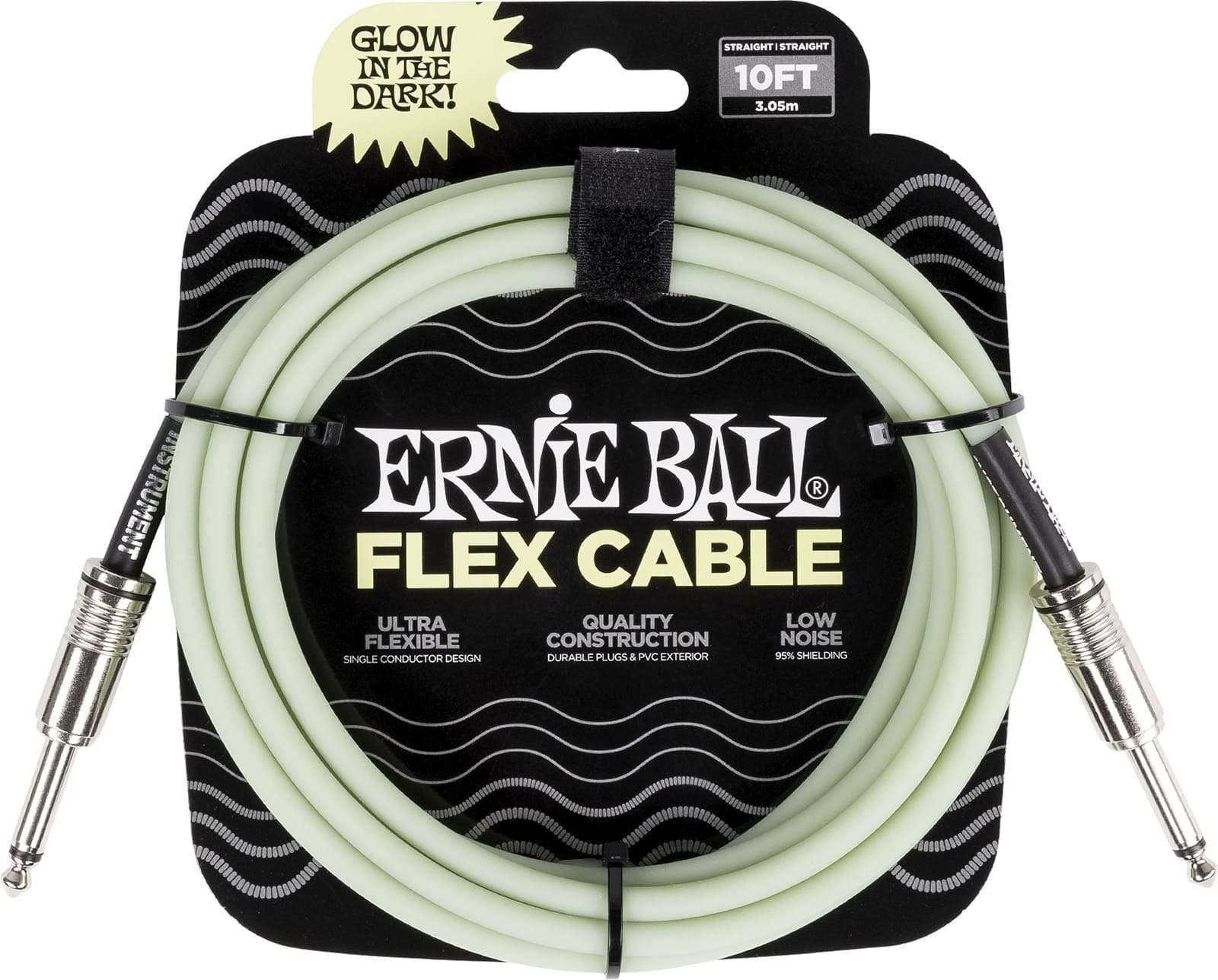 Ernie Ball 6436 Flex Cable 3 meter instrumentkabel Glow In The Dark